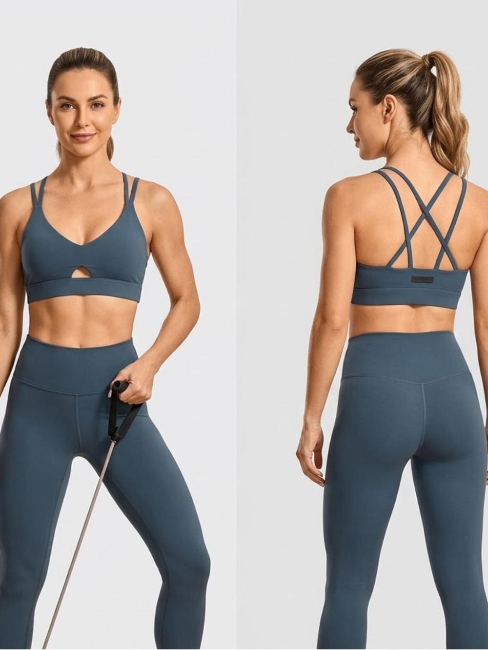 K-Deer Blue Strappy Sports Bra Size Small